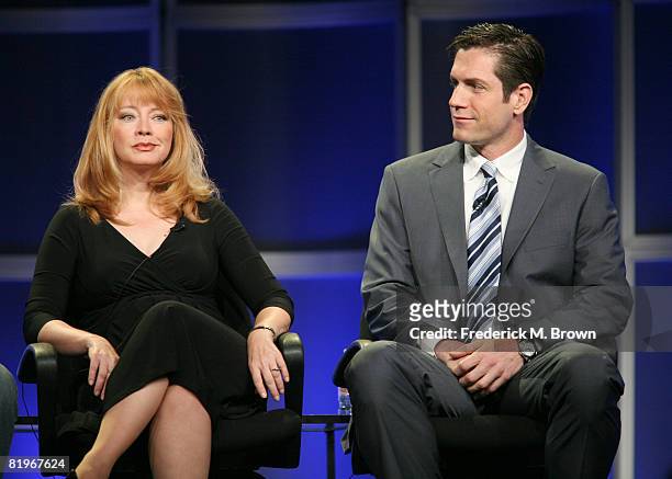 Actress Andrea Evans and Executive Producer Frank Valentini of "One Life to Live" answer questions during the ABC portion of the Television Critics...