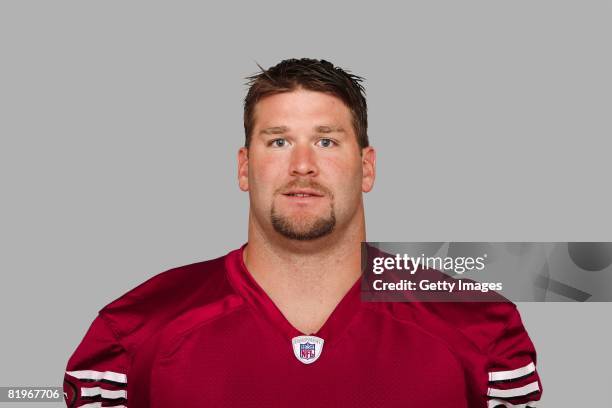 Justin Smith of the San Francisco 49ers poses for his 2008 NFL headshot at photo day in San Francisco, California.