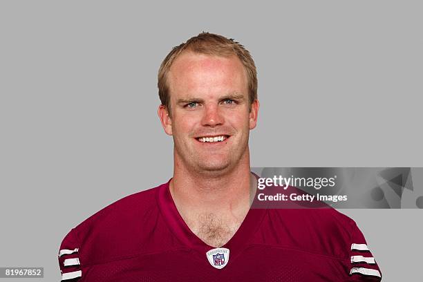 Billy Bajema of the San Francisco 49ers poses for his 2008 NFL headshot at photo day in San Francisco, California.