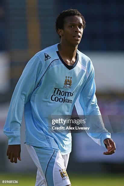 Jo Silva of Manchester City during the UEFA Cup 1st Round 1st Leg Qualifying match between EB/Streymur and Manchester City at the Torsvollur Stadium...