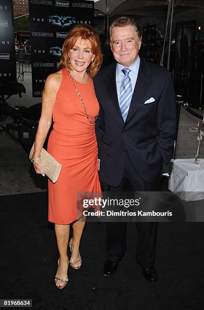 Personality Regis Philbin and Joy Philbin attend the premiere of "The Dark Knight" at AMC Loews Lincoln Center on July 14, 2008 in New York City.