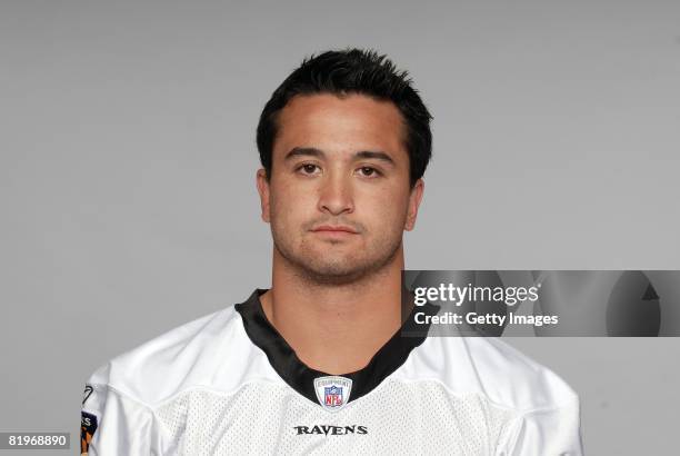 Haruki Nakamura of the Baltimore Ravens poses for his 2008 NFL headshot at photo day in Baltimore, Maryland.