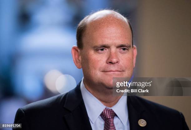 Rep. Tom Reed, R-N.Y., does a television news interview in the Capitol on Thursday, July 20, 2017.