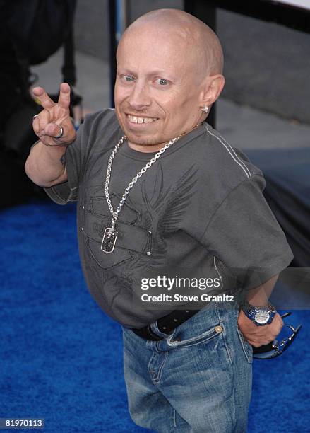 Verne Troyer arrives at the Los Angeles Premiere of "Love Guru" on June 11, 2008 at Grauman's Chinese Theatre in Hollywood, California.