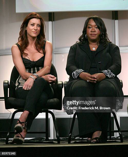 Actress Kate Walsh and Executive Producer Shonda Rhimes of "Private Practice" answer questions during the ABC portion of the Television Critics...