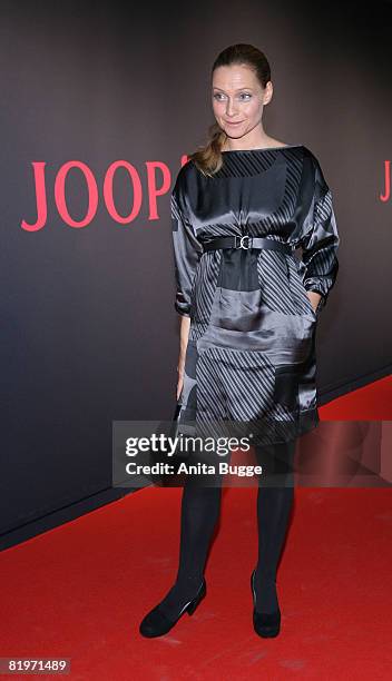 Actress Catherine Flemming attends the Mercedes Benz Fashion week spring/summer 2009 ready-to-wear fashion show of Joop!Jeans on July 17, 2008 in...