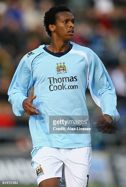 Jo Silva of Manchester City during the UEFA Cup 1st Round 1st Leg Qualifying match between EB/Streymur and Manchester City at the Torsvollur Stadium...