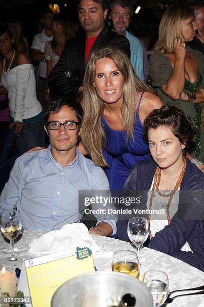 Gael Garcia Bernal, Tiziana Rocca and Guest during day two of the Ischia Global Film And Music Festival on July 17, 2008 in Ischia, Italy.