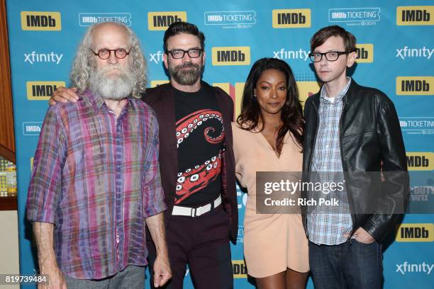 Actors Russell Hodgkinson, Keith Allan, Kellita Smith and DJ Qualls at the #IMDboat At San Diego Comic-Con 2017 on the IMDb Yacht on July 20, 2017 in...