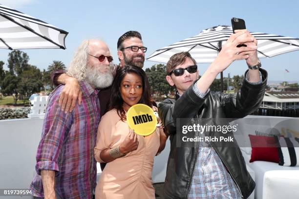 Actors Russell Hodgkinson, Keith Allan, Kellita Smith and DJ Qualls at the #IMDboat At San Diego Comic-Con 2017 on the IMDb Yacht on July 20, 2017 in...