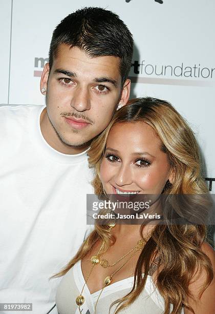 Personality Rob Kardashian and Adrienne Bailon of the Cheetah Girls attend The 2nd Annual Matt Leinart Celebrity Bowling Night Benefit at Lucky...