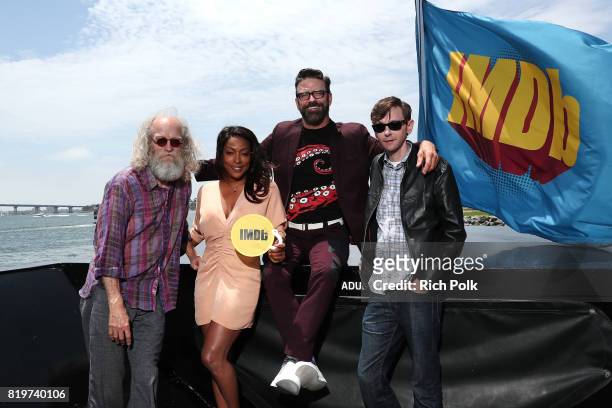 Actors Russell Hodgkinson, Kellita Smith, Keith Allan and DJ Qualls at the #IMDboat At San Diego Comic-Con 2017 on the IMDb Yacht on July 20, 2017 in...