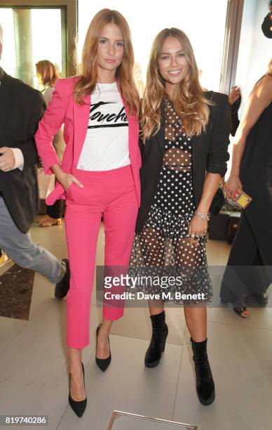 Millie Mackintosh and Emma Louise Connolly attend the Emporio Armani You Fragrance launch at Sea Containers on July 20, 2017 in London, England.