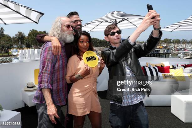 Actors Russell Hodgkinson, Keith Allan, Kellita Smith and DJ Qualls at the #IMDboat At San Diego Comic-Con 2017 on the IMDb Yacht on July 20, 2017 in...