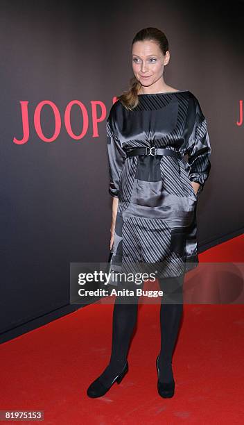 Actress Catherine Flemming attends the Mercedes Benz Fashion week spring/summer 2009 ready-to-wear fashion show of Joop!Jeans on July 17, 2008 in...