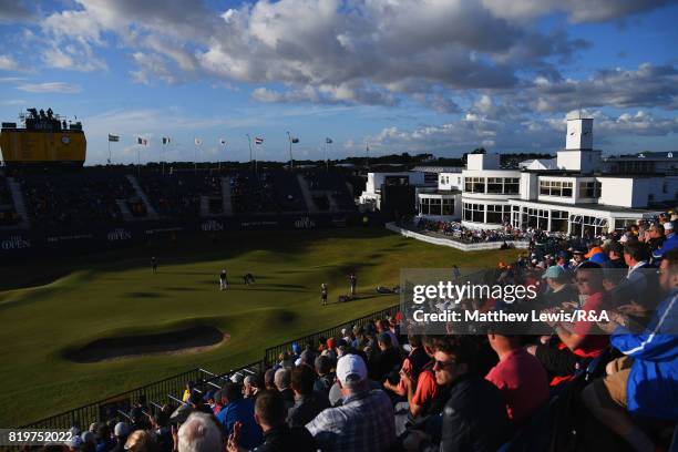 General View of the 18th green during the first round of the 146th Open Championship at Royal Birkdale on July 20, 2017 in Southport, England.