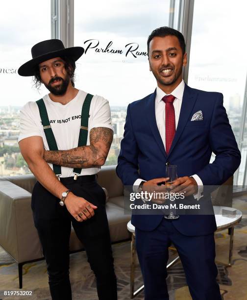 Deep Gill and guest attend Parham Ramezani X Jenson Button jewellery launch at The Shard on July 20, 2017 in London, England.