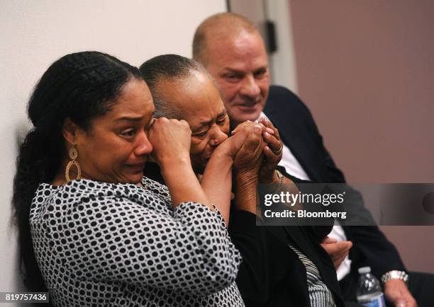 Arnelle Simpson, daughter of former professional football player O.J. Simpson, left, and Shirley Baker, sister of former professional football player...