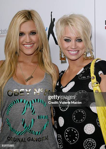 Ashley Roberts and Kimberly Wyatt attend the 2nd Annual Celebrity Bowling Night held by Matt Leinard on July 17, 2008 in Hollywood, California.