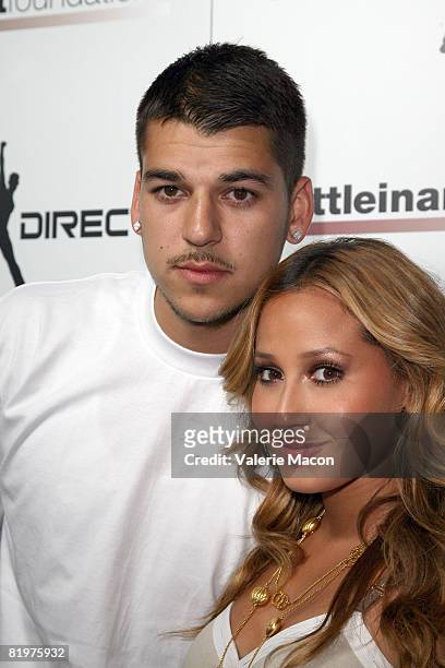 Robert Kardashian and Adrienne Ballon attend the 2nd Annual Celebrity Bowling Night held by Matt Leinard on July 17, 2008 in Hollywood, California.