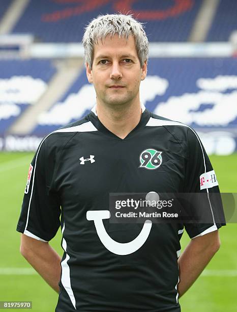 Markus Witkop poses during the Bundesliga 1st Team Presentation of Hannover 96 at the AWD Arena on July 18, 2008 in Hanover, Germany.