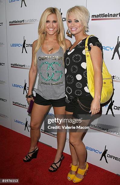 Ashley Roberts and Kimberly Wyatt attend the 2nd Annual Celebrity Bowling Night held by Matt Leinard on July 17, 2008 in Hollywood, California.