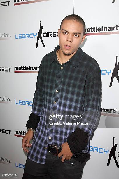 Actor Evan Ross attends the 2nd Annual Celebrity Bowling Night held by Matt Leinard on July 17, 2008 in Hollywood, California.