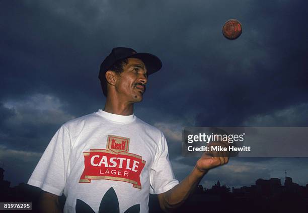 South African cricketer Omar Henry during the Historic 1st Test between India and South Africa at Kingsmead, Durban, where he made his test debut,...