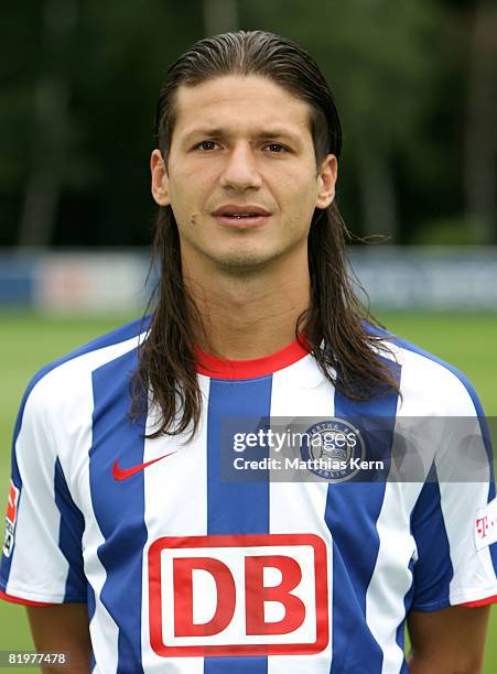 Marko Pantelic poses during the Hertha BSC Berlin Team Presentation on July 18, 2008 in Berlin, Germany.