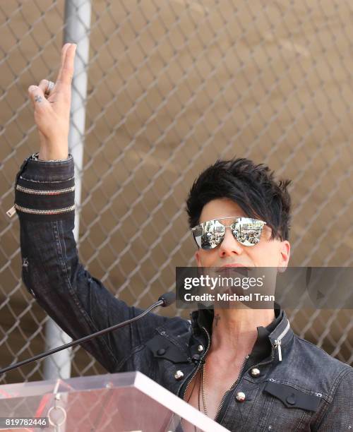 Criss Angel attends the ceremony honoring him with a Star on The Hollywood Walk of Fame held on July 20, 2017 in Hollywood, California.