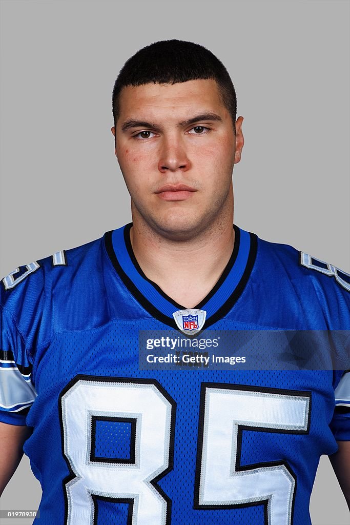 Brickey Reed Buck Reed of the Detroit Lions poses for his 2008 NFL headshot at ...
