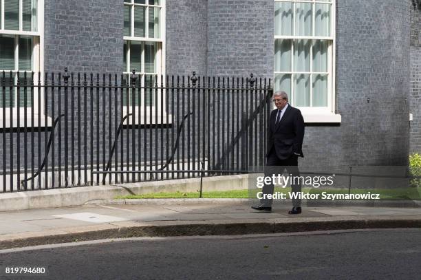 Roger Carr, chairman of BAE Systems Plc, arrives at Downing Street for the first in a series of meetings between British Prime Minister Theresa May...