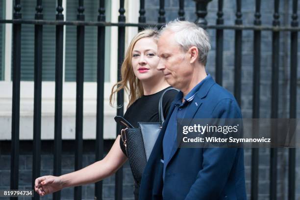 Kathryn Parsons, co-founder of Decoded and Luke Johnson, co-founder of Risk Capital Partners LLP , arrive at Downing Street for the first in a series...