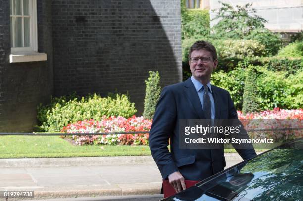 Greg Clark, Secretary of State for Business, Energy and Industrial Strategy, leaves 10 Downing Street after the first in a series of meetings between...