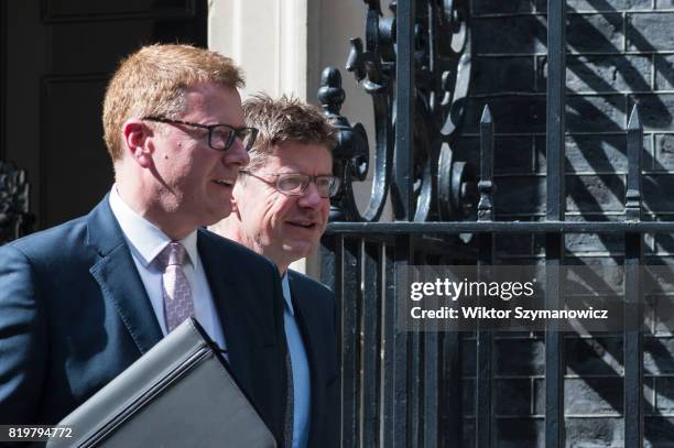 Stephen Martin, director general of the Institute of Directors and Greg Clark, Secretary of State for Business, Energy and Industrial Strategy ,...