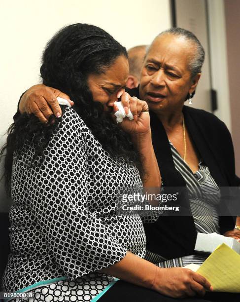 Arnelle Simpson, daughter of former professional football player O.J. Simpson, left, and Shirley Baker, sister of former professional football player...