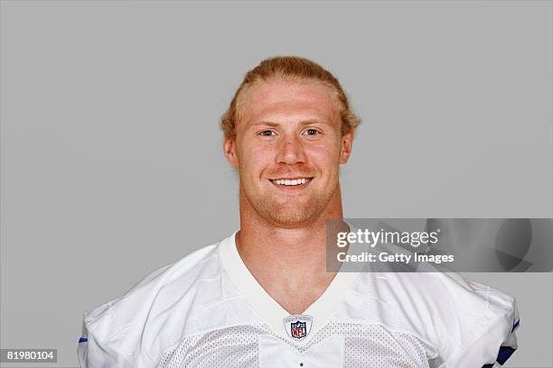 Bobby Carpenter of the Dallas Cowboys poses for his 2008 NFL headshot at photo day in Irving, Texas.