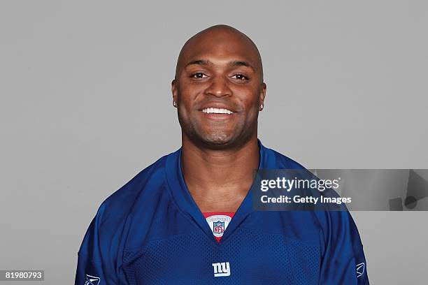 Amani Toomer of the New York Giants poses for his 2008 NFL headshot at photo day in East Rutherford, New Jersey.