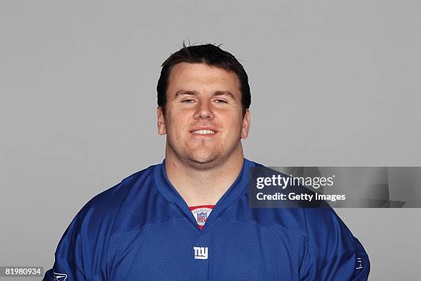 Chris Snee of the New York Giants poses for his 2008 NFL headshot at photo day in East Rutherford, New Jersey.