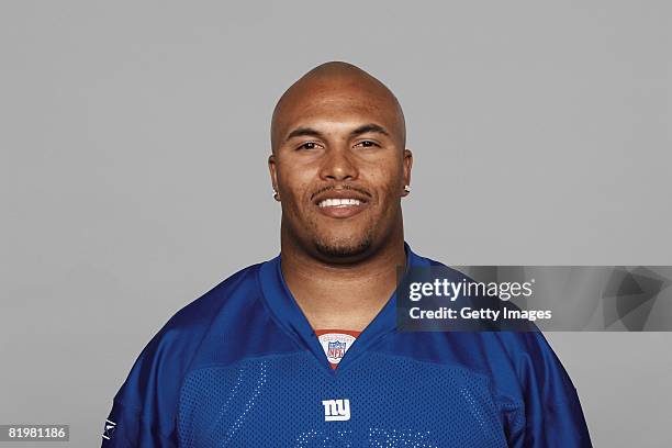 Antonio Pierce of the New York Giants poses for his 2008 NFL headshot at photo day in East Rutherford, New Jersey.