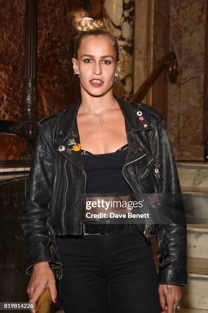 Alice Dellal attends a dinner to celebrate the launch of the Luisaviaroma LVR Edition 3 project by Dilara Findikoglu at Andaz Liverpool Street on...