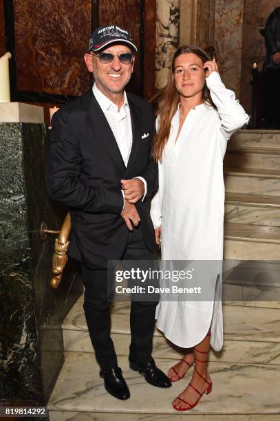 Andrea Panconesi and Anna Greta Panconesi attend a dinner to celebrate the launch of the Luisaviaroma LVR Edition 3 project by Dilara Findikoglu at...