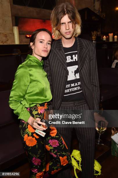 Julia Hobbs and Bunny Kinney attend a dinner to celebrate the launch of the Luisaviaroma LVR Edition 3 project by Dilara Findikoglu at Andaz...