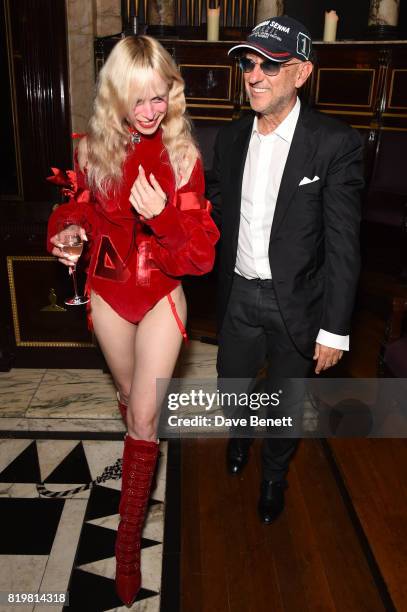 Pettite Meller and Andrea Panconesi attend a dinner to celebrate the launch of the Luisaviaroma LVR Edition 3 project by Dilara Findikoglu at Andaz...