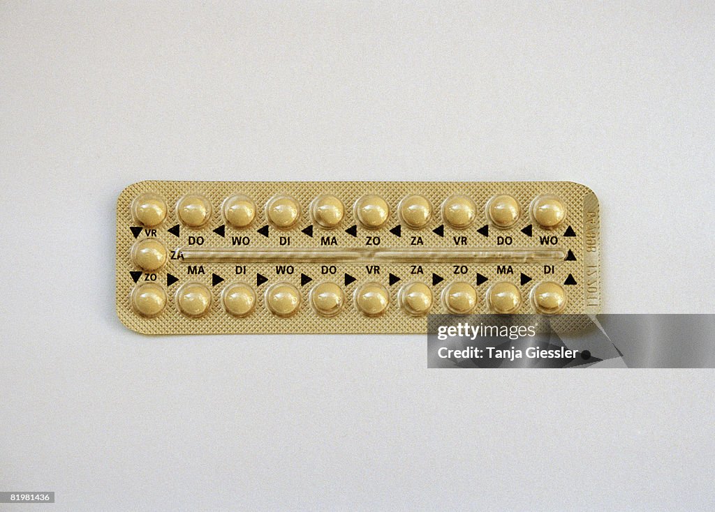 A pack of contraceptive pills