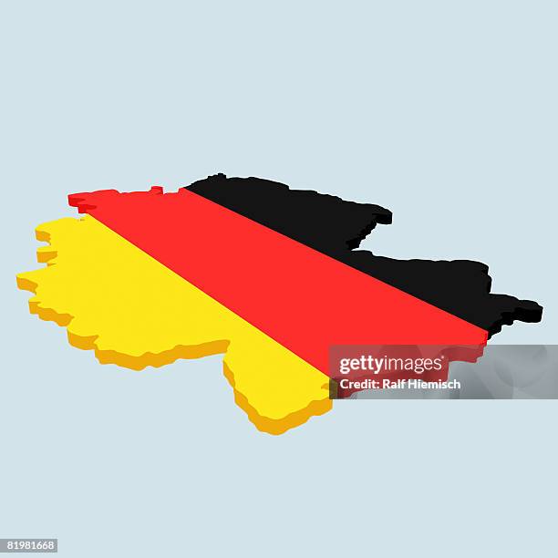 german flag in the shape of germany - german flag stock illustrations