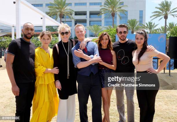 Actors Jeremie Harris, Rachel Keller, Jean Smart, Bill Irwin, Aubrey Plaza, Dan Stevens and Amber Midthunder of 'Legion' attend FX Networks'...