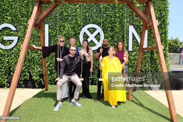 Actors Jean Smart, Bill Irwin, Dan Stevens, Amber Midthunder, Jeremie Harris, Rachel Keller and Aubrey Plaza of 'Legion' attend FX Networks'...
