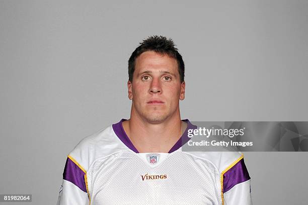 Chad Greenway of the Minnesota Vikings poses for his 2008 NFL headshot at photo day in Minneapolis, Minnesota.