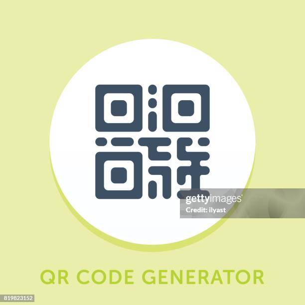 stockillustraties, clipart, cartoons en iconen met pictogram van de curve van de qr-code - qr code